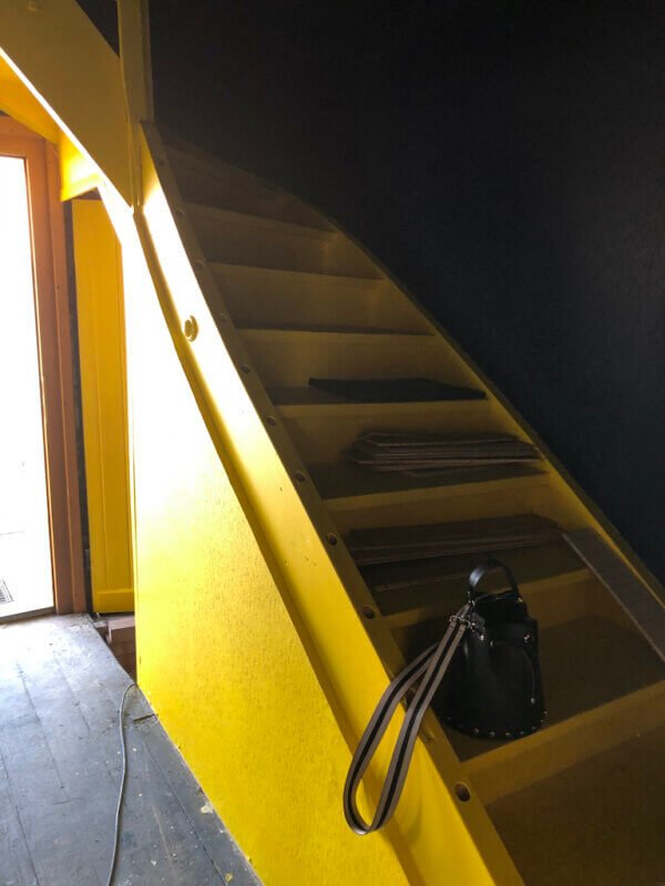 Yellow statement stairs